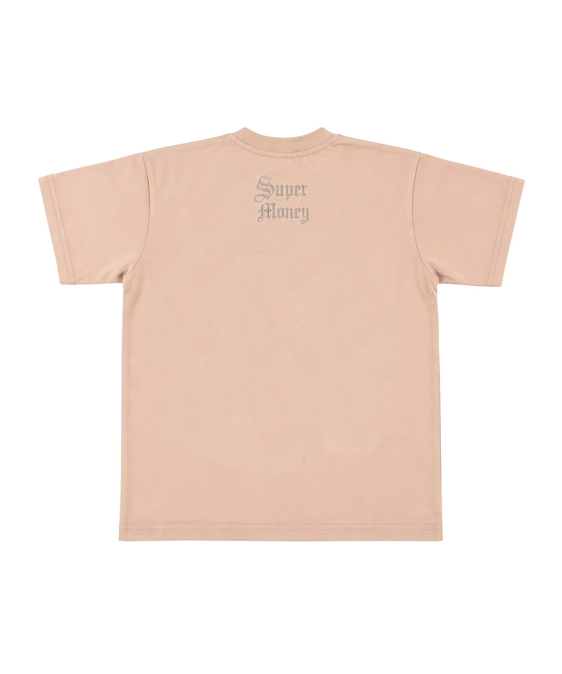 ArtSuperMoney T-Shirt Beige con Stampa Aquila con Strass per Bambini