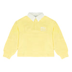 Pinko Kids Felpa Lemon Grass con Colletto a Contrasto per Bambine