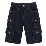 Yes London Kids Pantalone in Denim con Tasche per Bambini