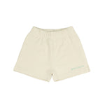 Palm Angels Kids Short Panna con Logo Celeste per Neonato