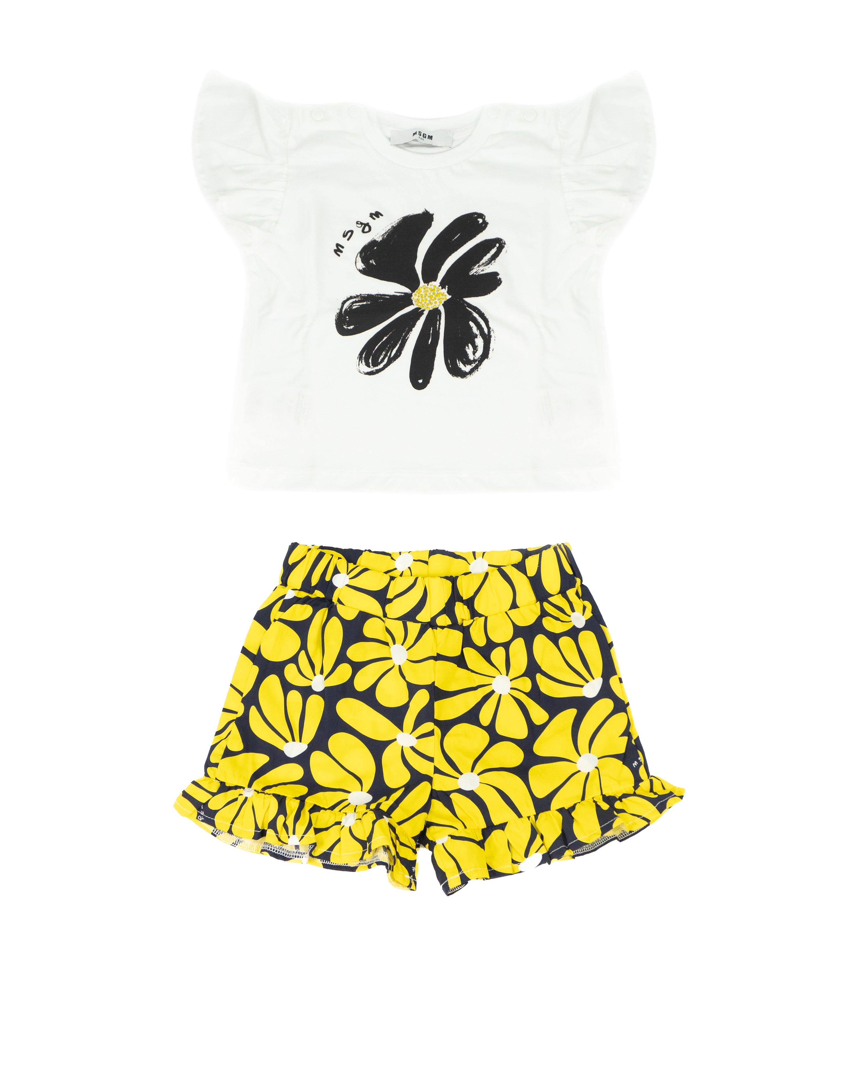 Msgm Kids Completo 2pz a Fantasia Floreale per Neonate