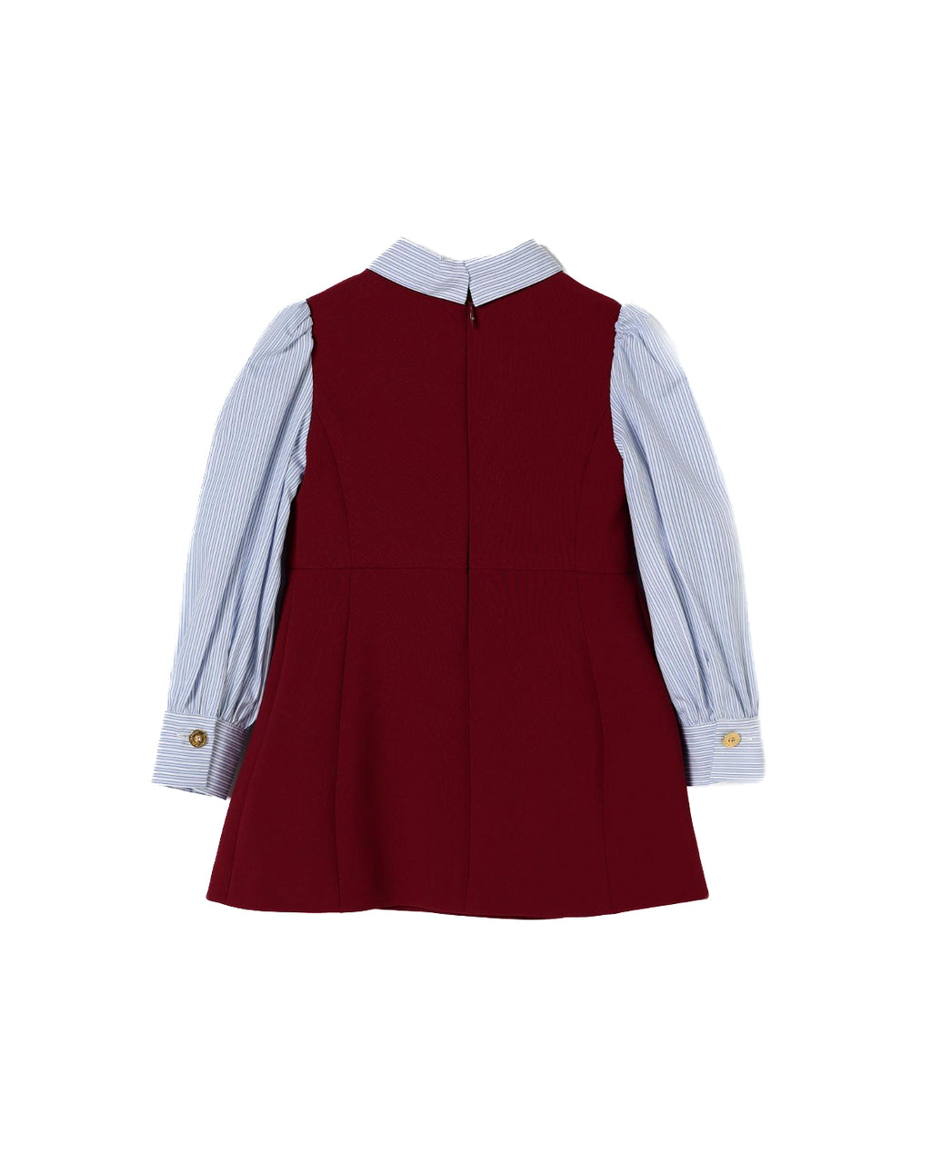 Elisabetta Franchi La Mia Bambina Salopette Cherry con Camicia a Righe per Neonate