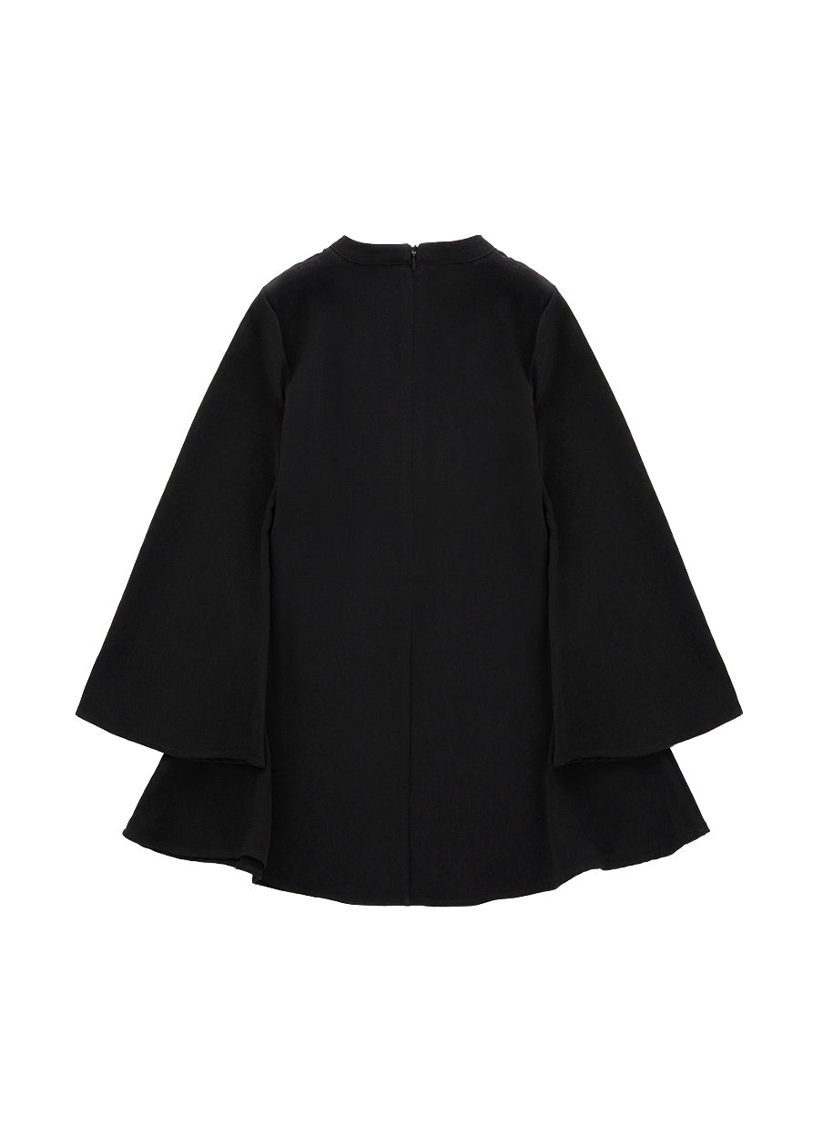 Iceberg Kids Abito Nero con Applicazione Strass per Bambine (retro)