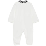 Elisabetta Franchi Kids Tutina Felpa Avorio e Nero per Neonate