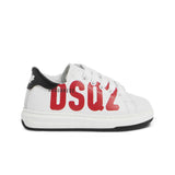 Dsquared2 Kids Sneakers Bianco con Logo Rosso per Neonati