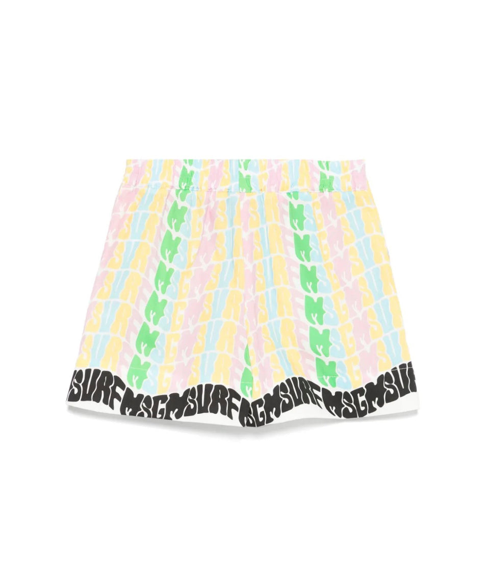 MSGM Kids Shorts Multicolor per Bambine (retro)