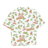Moschino Kids Camicia Bianca con Fantasia Hawaii All-Over per Neonati