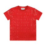 Iceberg Kids T-Shirt Rossa Con Stampa All-over per Bambini