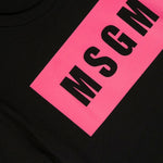 MSGM Kids T-Shirt Nera con Logo per Bambine