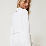 Twinset Kids Giacca Spencer Bianca/Nera per Bambine
