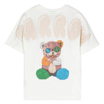 Barrow Kids T-shirt Bianca con Stampa Logo e Orsetto retro