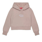 Diesel Kids Felpa con Cappuccio Rosa Oval D per Bambine