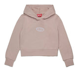 Diesel Kids Felpa con Cappuccio Rosa Oval D per Bambine