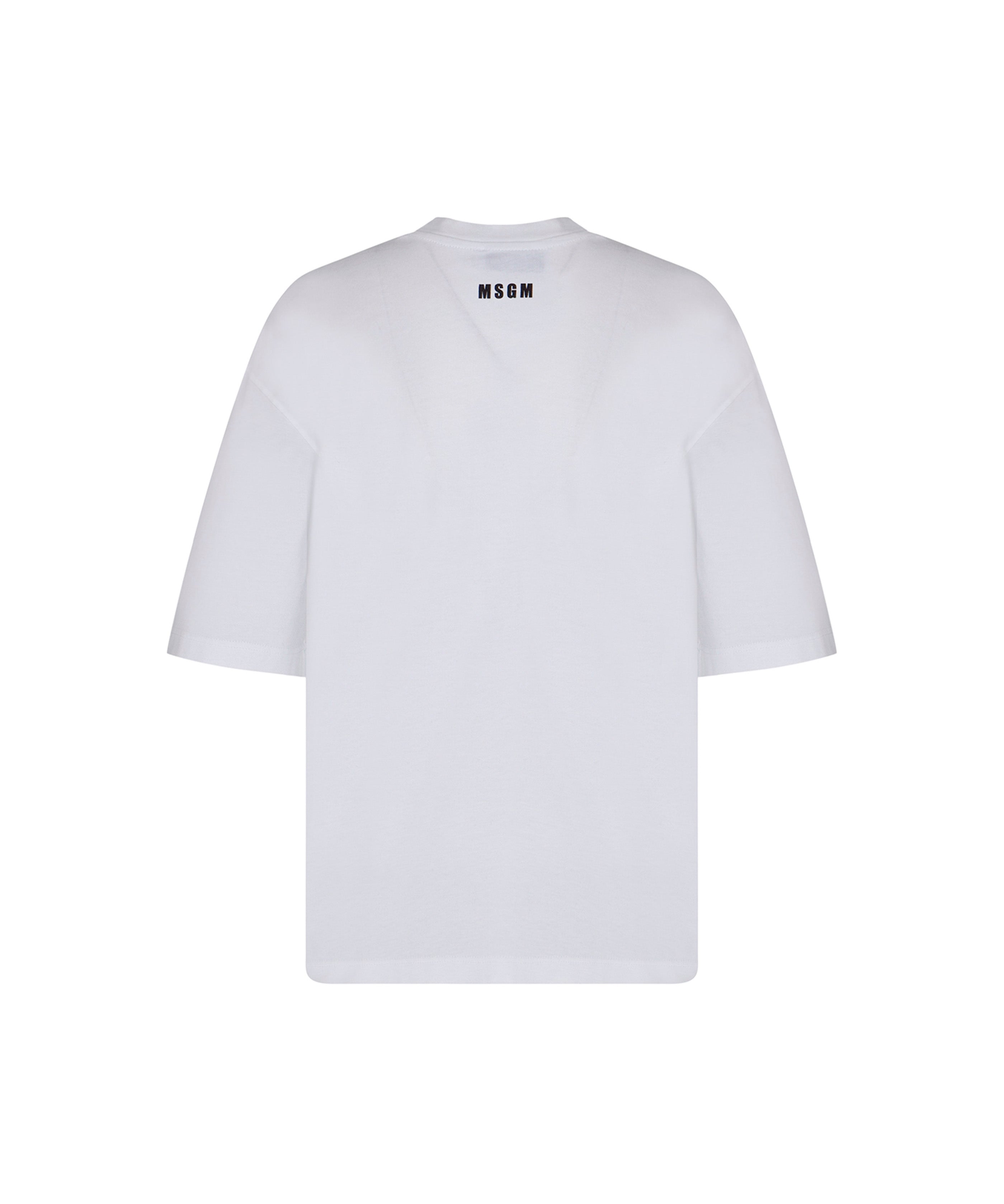 MSGM Kids T-shirt Bianca con Stampa Logo per Bambine (retro)