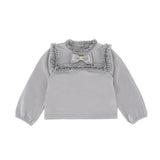 Angel's Face Top Grigio con Fiocco per Neonate