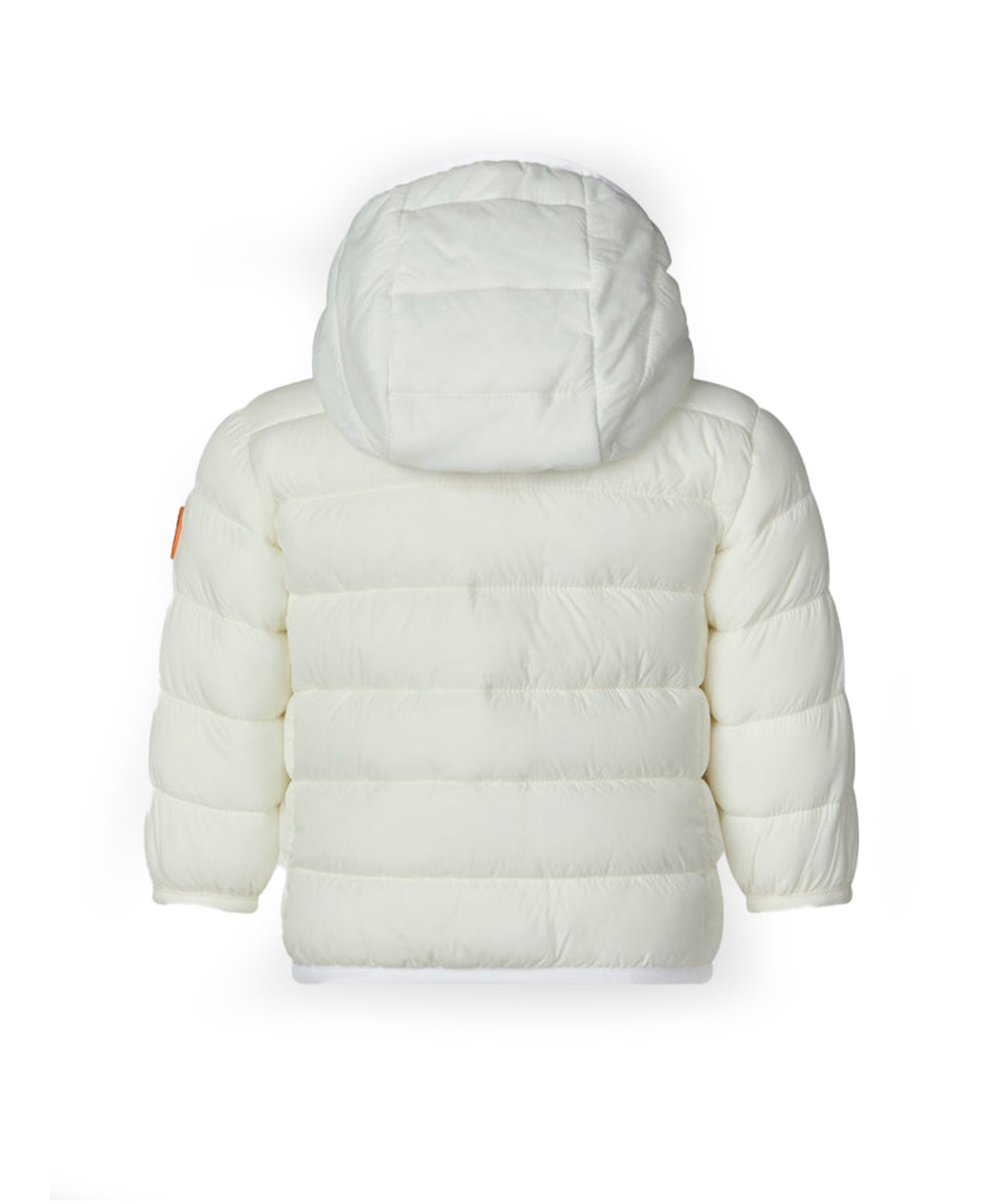 Save The Duck Kids Piumino Bianco con Patch Logo per Neonati (etro)