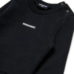 Dsquared2 Kids Felpa Nero con Logo per Neonati