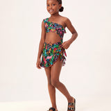 Sensi Kids Flamingo Sandalo Nero Doppia Fascia per Bambine