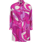 Emilio Pucci Kids Abito Fantasia Viola e Bianco per Bambine