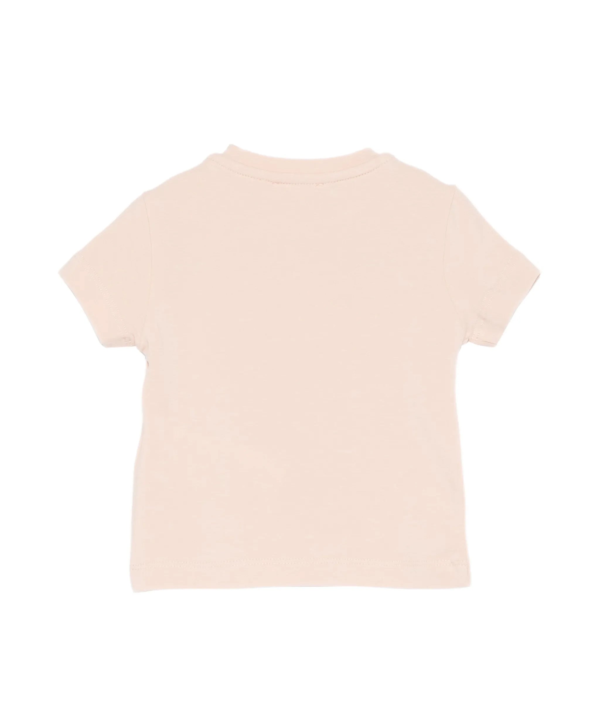 Elisabetta Franchi La Mia Bambina T-shirt Rosa con Stampa Logo Effetto Oro per Neonate