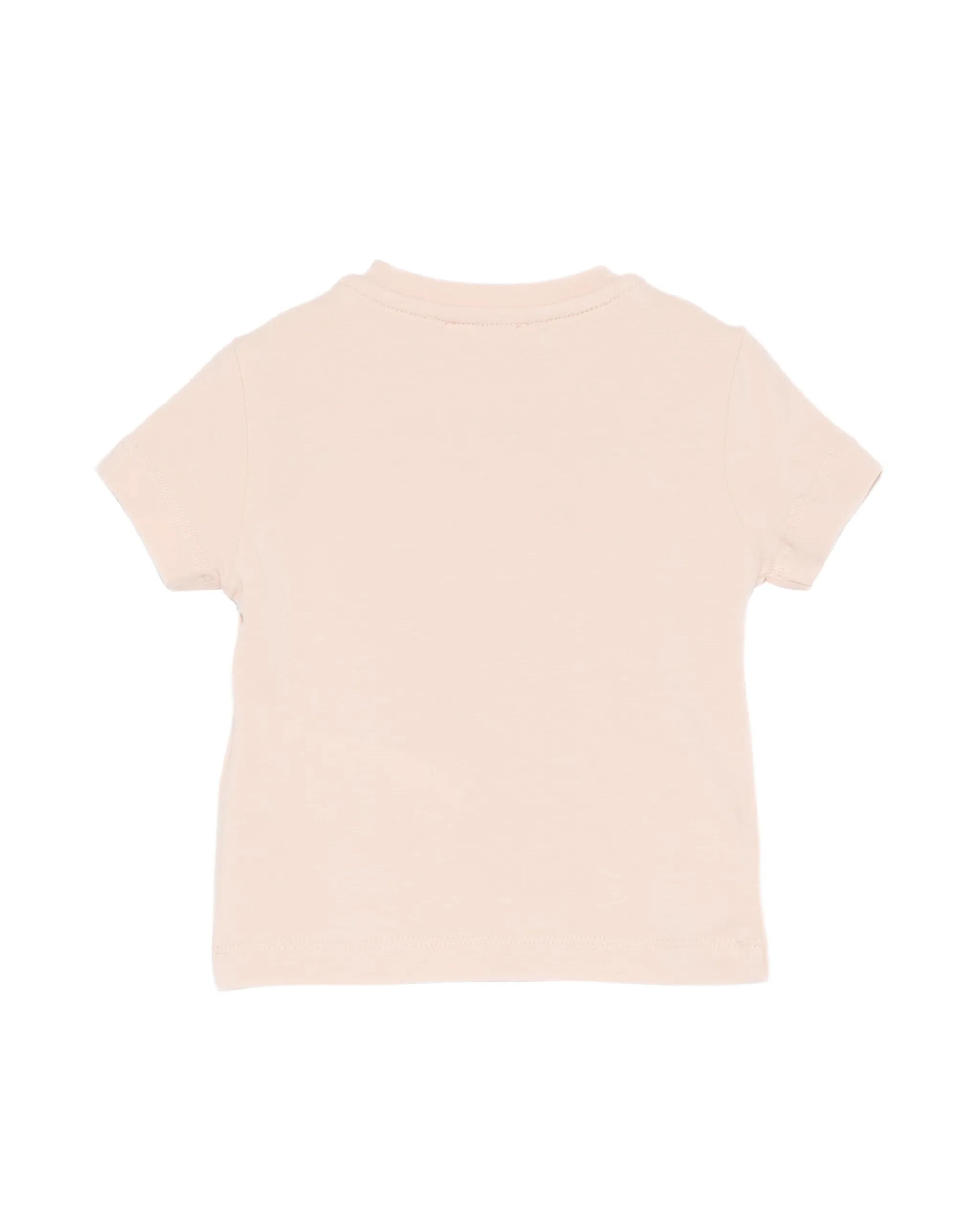 Elisabetta Franchi La Mia Bambina T-shirt Rosa con Stampa Logo Effetto Oro per Neonate