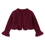 Barcellino Kids Giacchino Bordeaux in Treccia per Neonate