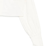 Elisabetta Franchi La Mia Bambina Camicia Panna con Ricamo Fiore per Bambine