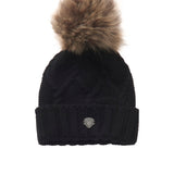 Blauer Kids Cappello Beanie Intrecciato con Pon Pon