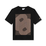 Boss Kids T-shirt Nera con Stampa per Bambini