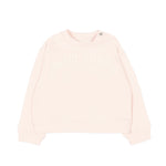 Palm Angels Kids Girocollo Rosa con Logo Bianco per Neonate