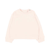 Palm Angels Kids Girocollo Rosa con Logo Bianco per Neonate