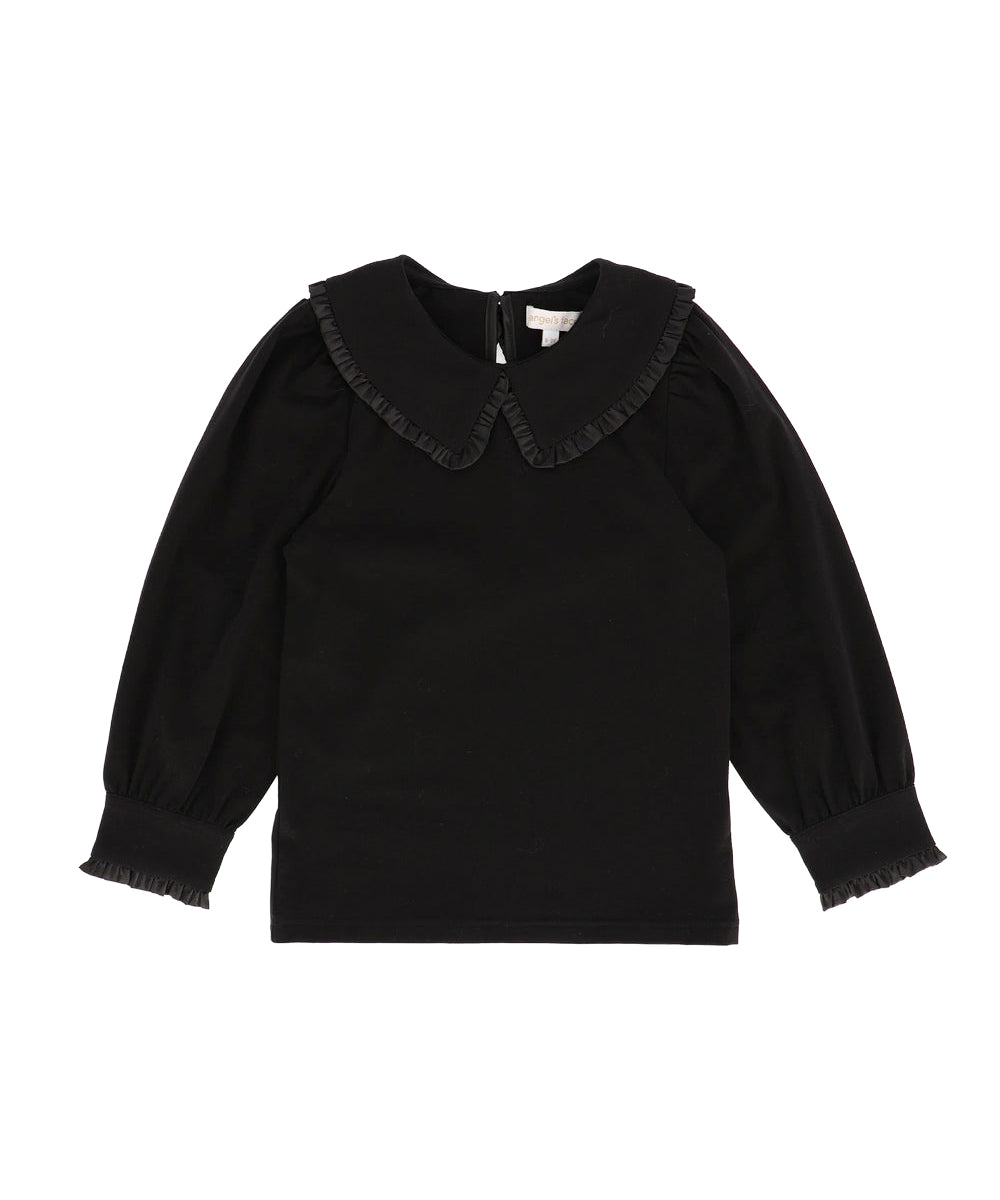 Angel's Face T-shirt Maniche Lunghe Nera per Bambine