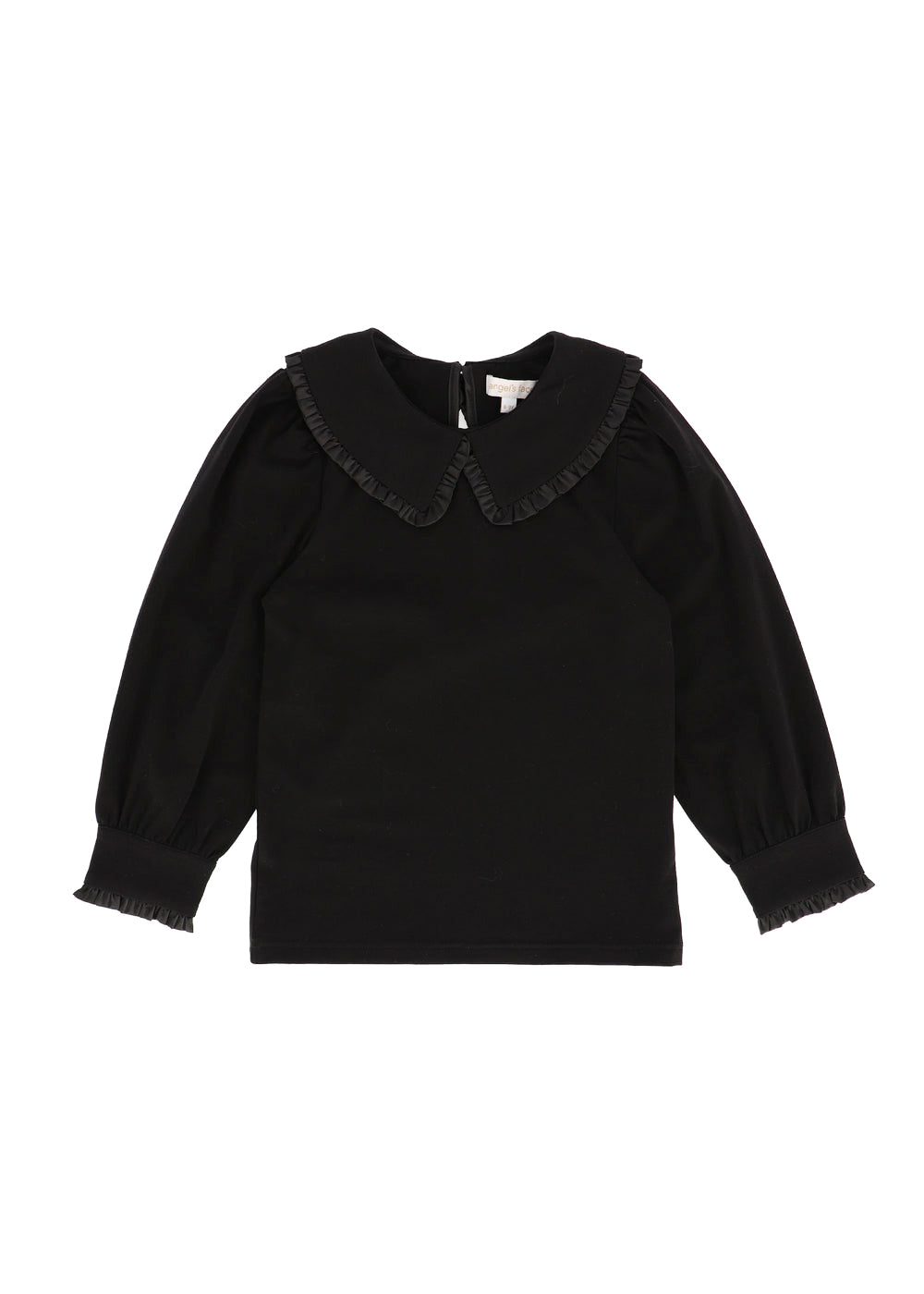 Angel's Face T-shirt Maniche Lunghe Nera per Bambine