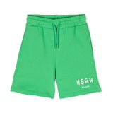 MSGM Kids Bermuda Verde con Logo