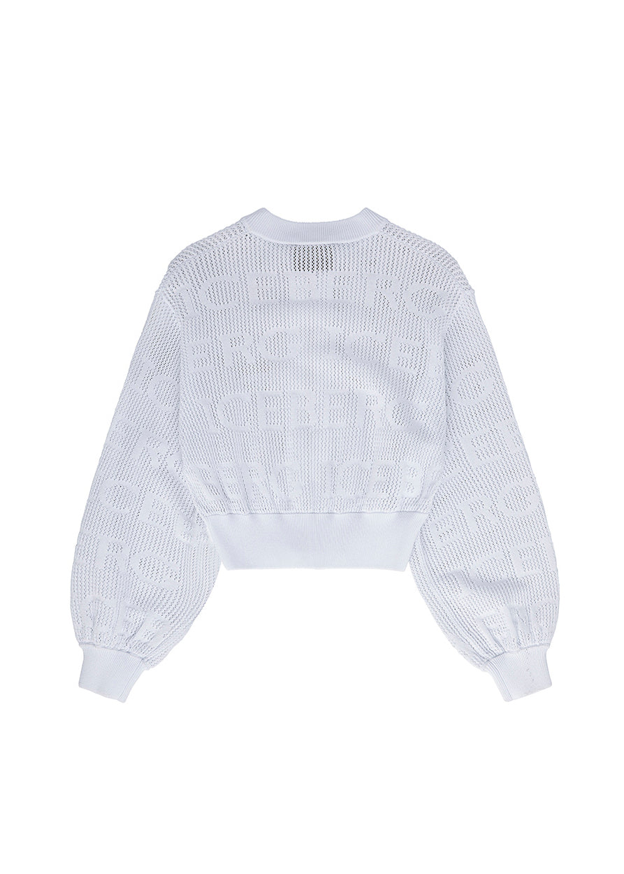 Iceberg Kids Felpa con Zip Bianca per Bambine