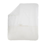 Blumarine Kids Coperta Panna con Ricamo Logo Rosa a  Contrasto per Neonate