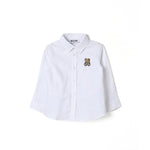 Moschino Kids Camicia Bianca con Patch Teddy Bear per Neonati