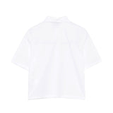 Moschino Kids Camicia Bianco con Logo Teddy Bear per Bambini