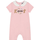 Moschino Kids Pagliaccetto con Stampa e Apertura con Bottoni sul Retro per Neonate