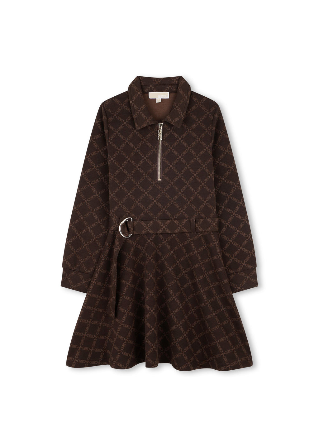Michael Kors Kids Abito Marrone con Stampa per Bambine