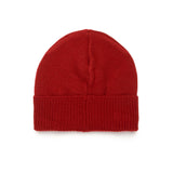 Diesel Kids Cappello Beanie Bordeaux con Intarso Oval D (retro)