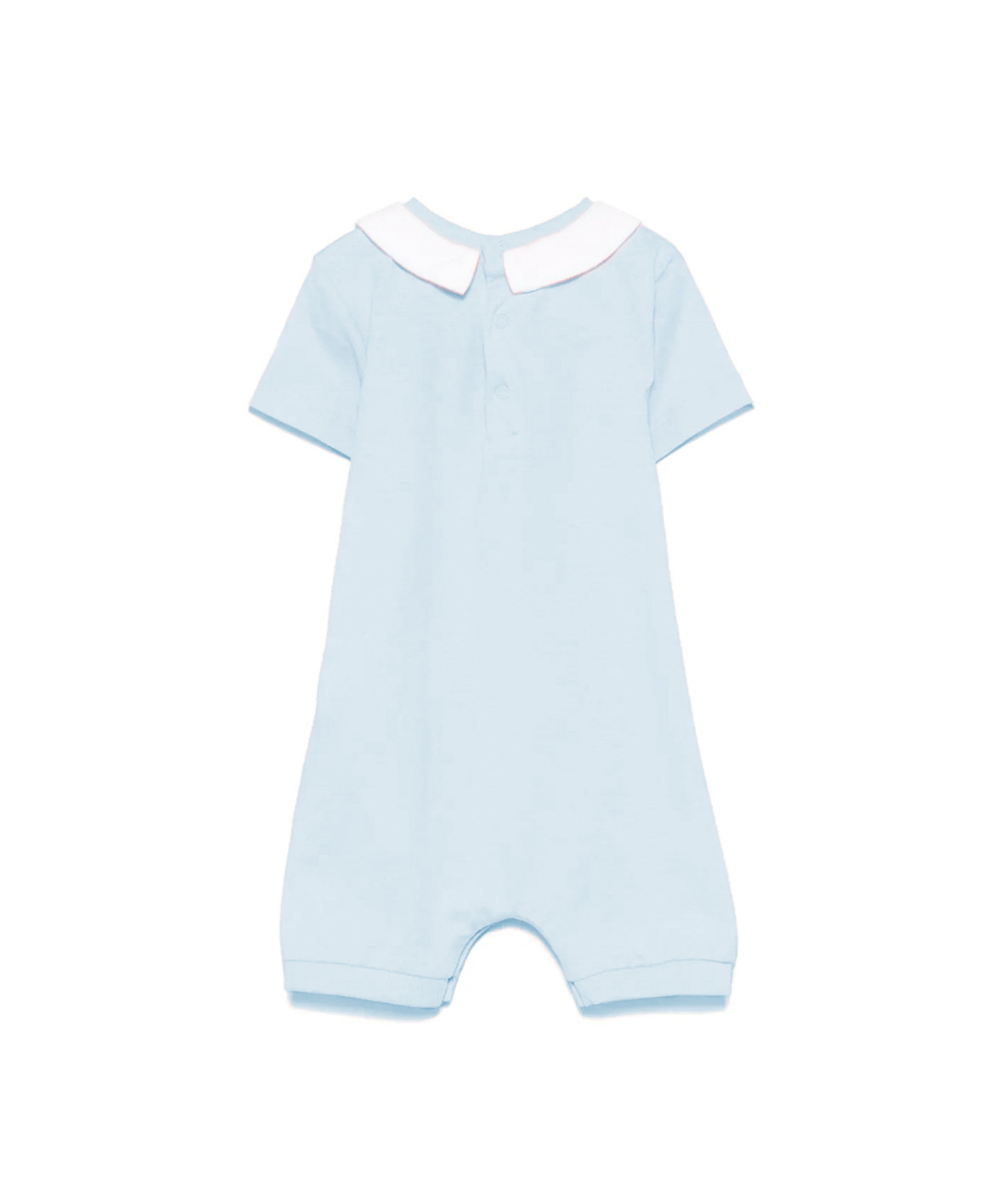 Moschino Kids Tutina Celeste con Stampa Toy per Neonati