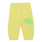 Diesel Kids Pantaloni Jogger Giallo con Stampa Logo Oval D