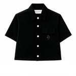 Yes London Camicia Nera con Taschino per Bambini