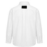 MSGM Kids Camicia Bianco con Cravatta Nero per Bambine