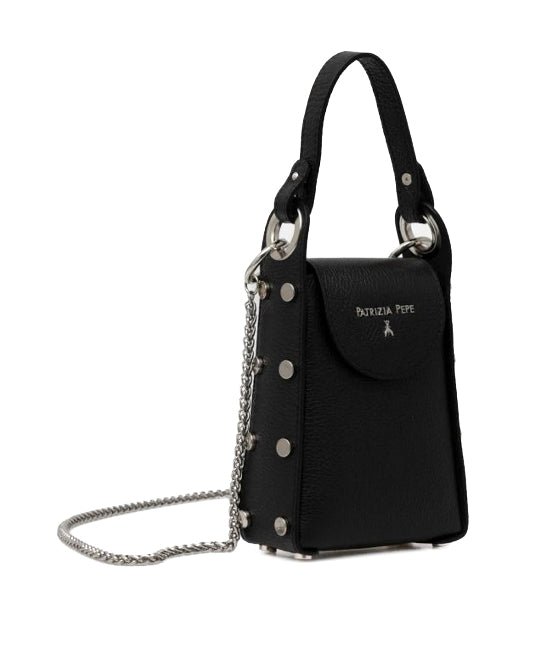 Patrizia Pepe Borsa Nera in Pelle per Bambine