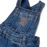 Diesel Kids Salopette in Denim con Lavaggio Medio e Logo per Neonati