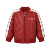 Palm Angels Kids Giubbino Bordeaux con Logo Unisex