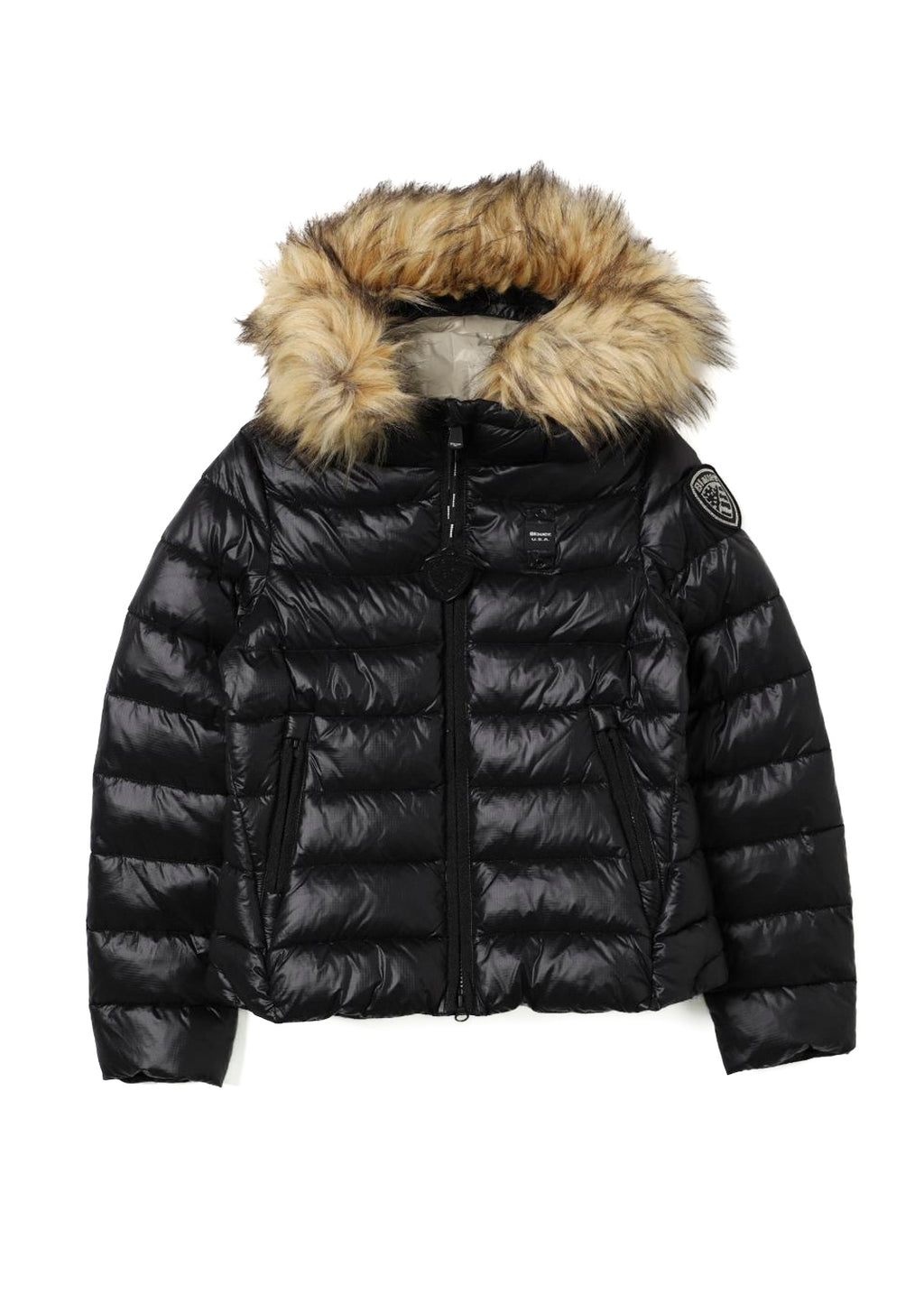 Blauer Kids Giubbino Nero con Pelliccia per Bambine