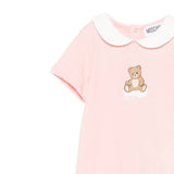 Moschino Kids Set Pagliaccetto+Cappello Rosa per Neonate